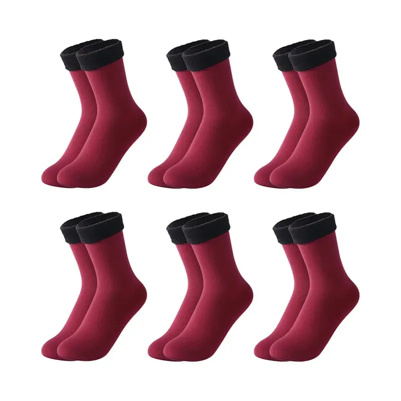 6 Pairs/Lot Thermal Socks