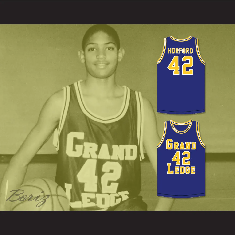 Al Horford 42 Grand Ledge High School Comets Navy Blue Basketball Jersey 2