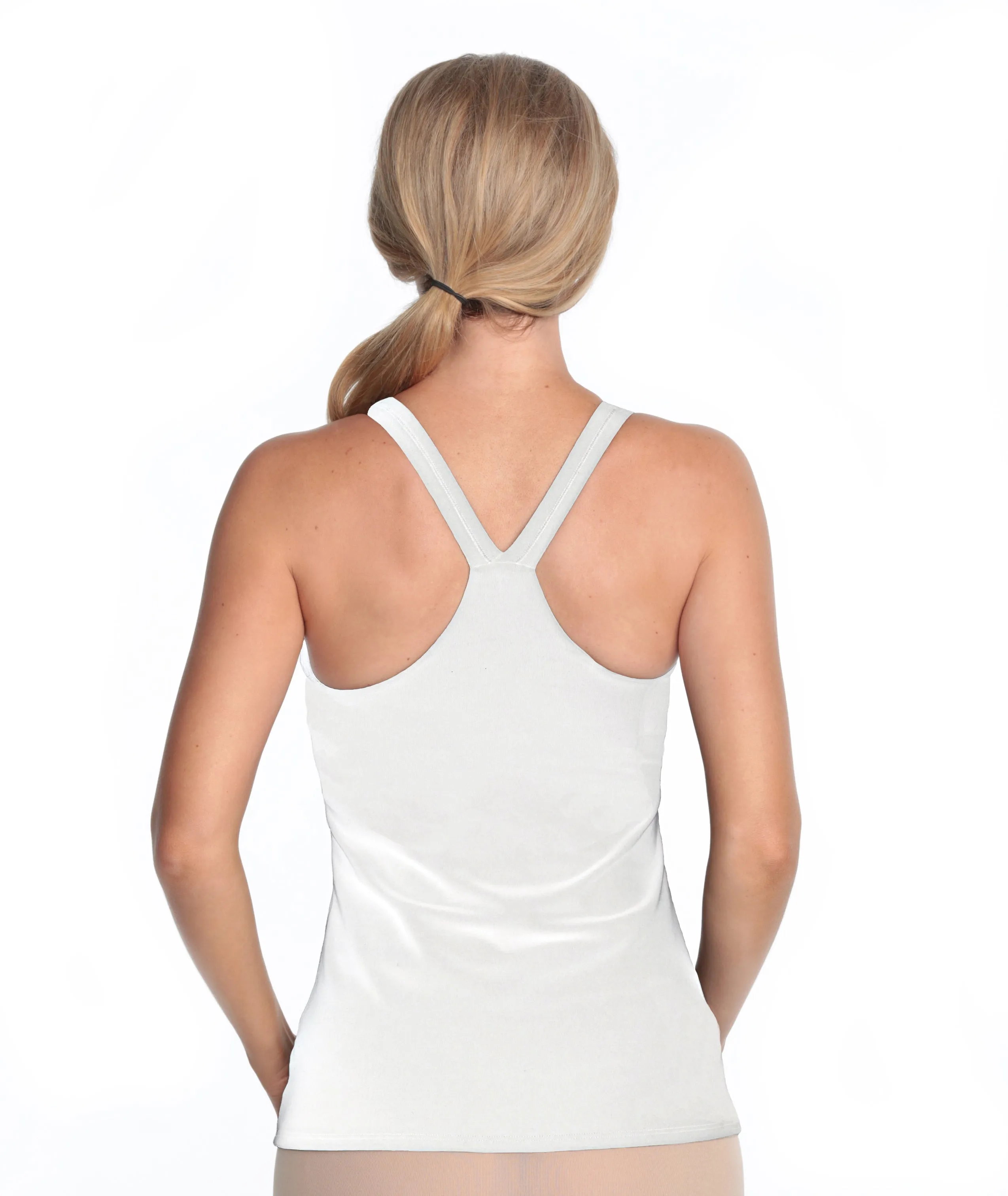 Alessandra B Yoga Underwire V Strap Cotton Camisole With Smooth Seamless Cups - M6089