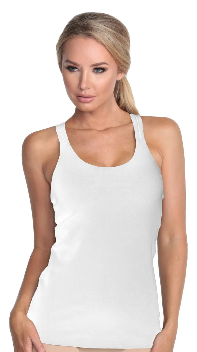 Alessandra B Yoga Underwire V Strap Cotton Camisole With Smooth Seamless Cups - M6089