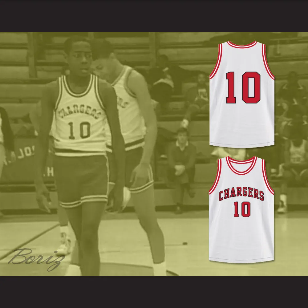 Arthur Agee 10 St Joseph Chargers High School White Basketball Jersey Hoop Dreams