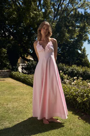 ASTON NINA DRESS IN BALLET FINE STRIPE