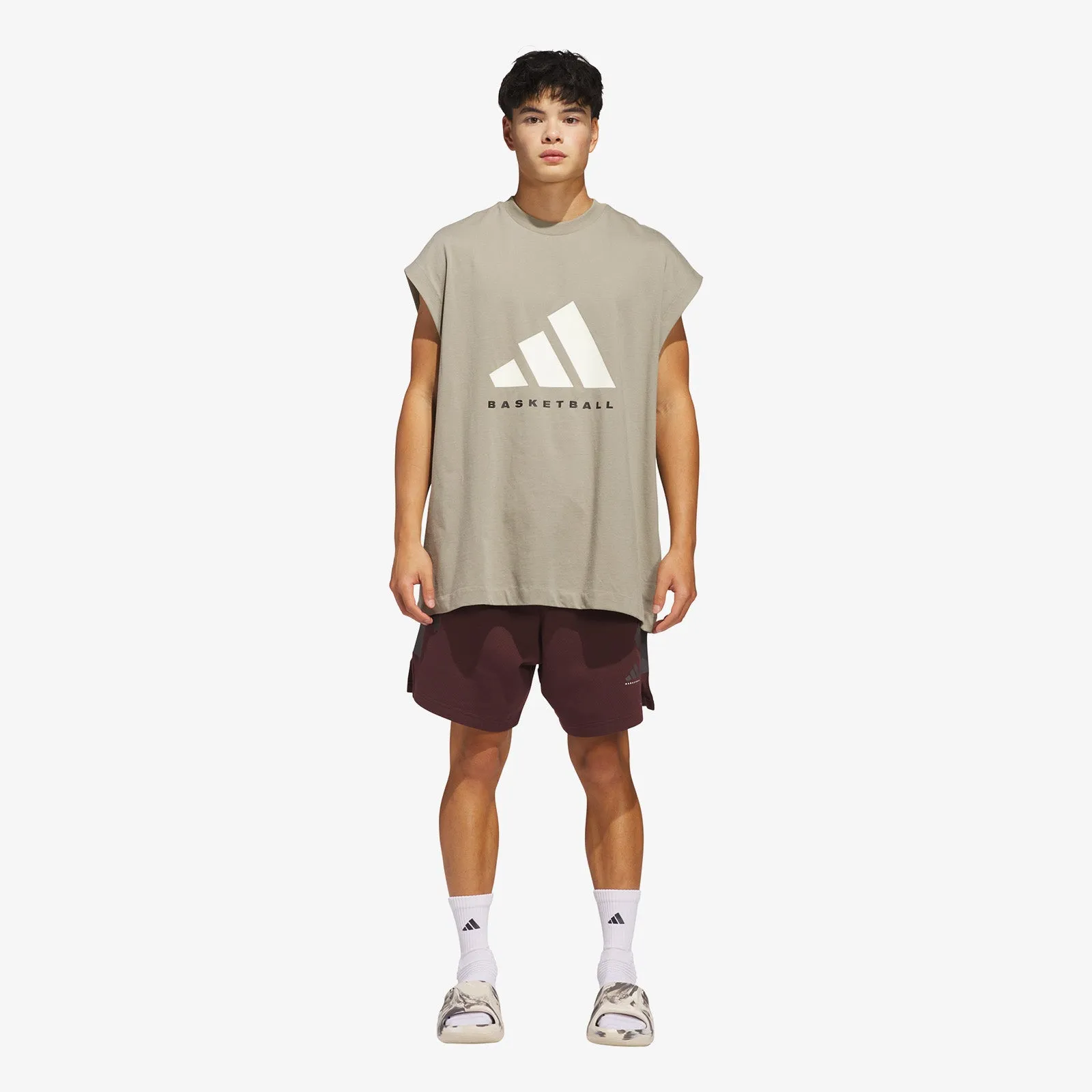 Basketball Logo Tank - Beige