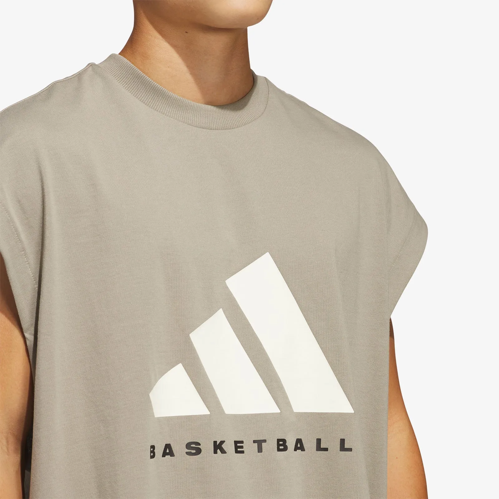 Basketball Logo Tank - Beige