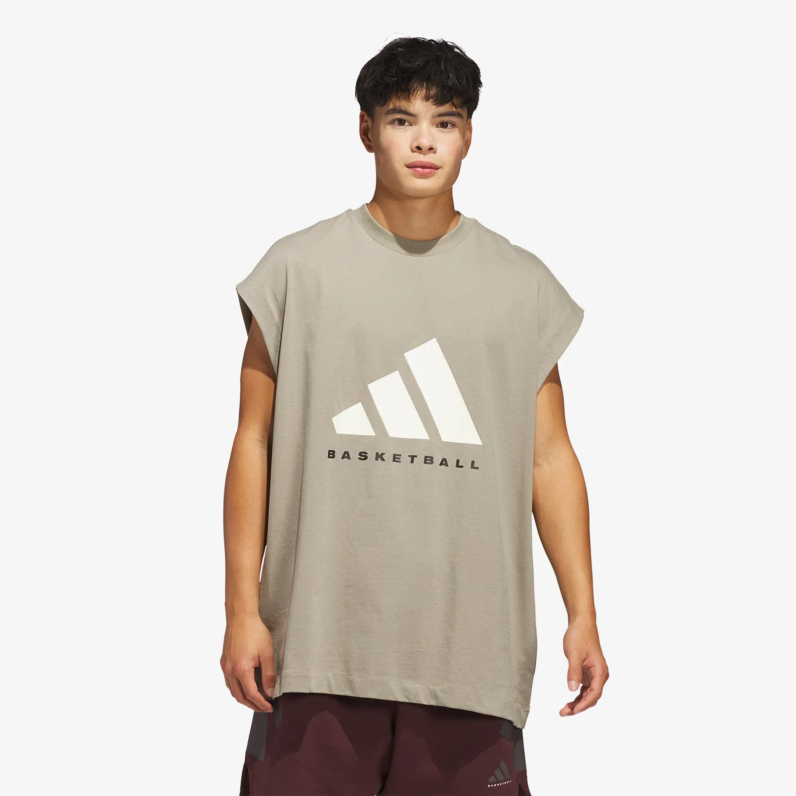Basketball Logo Tank - Beige