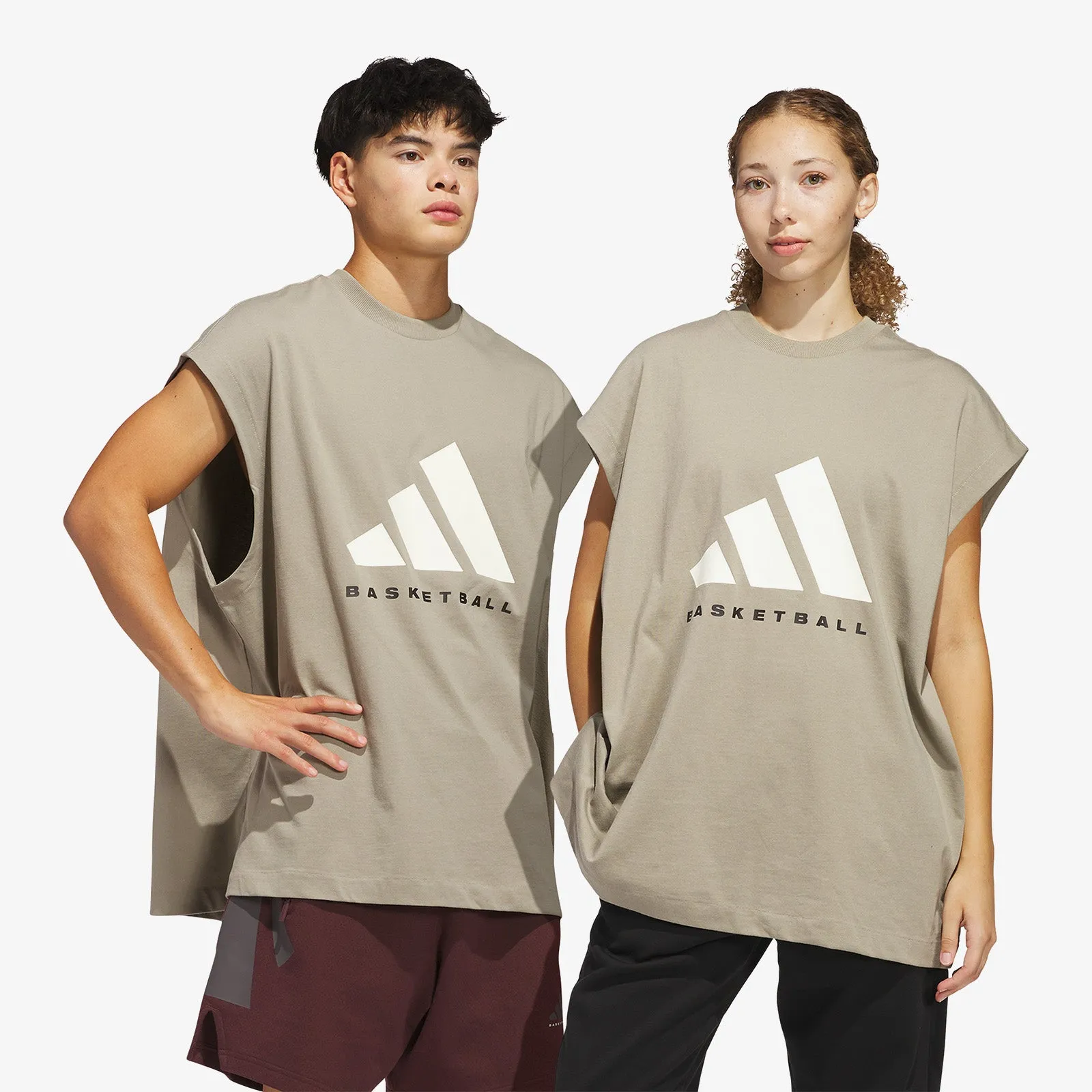 Basketball Logo Tank - Beige