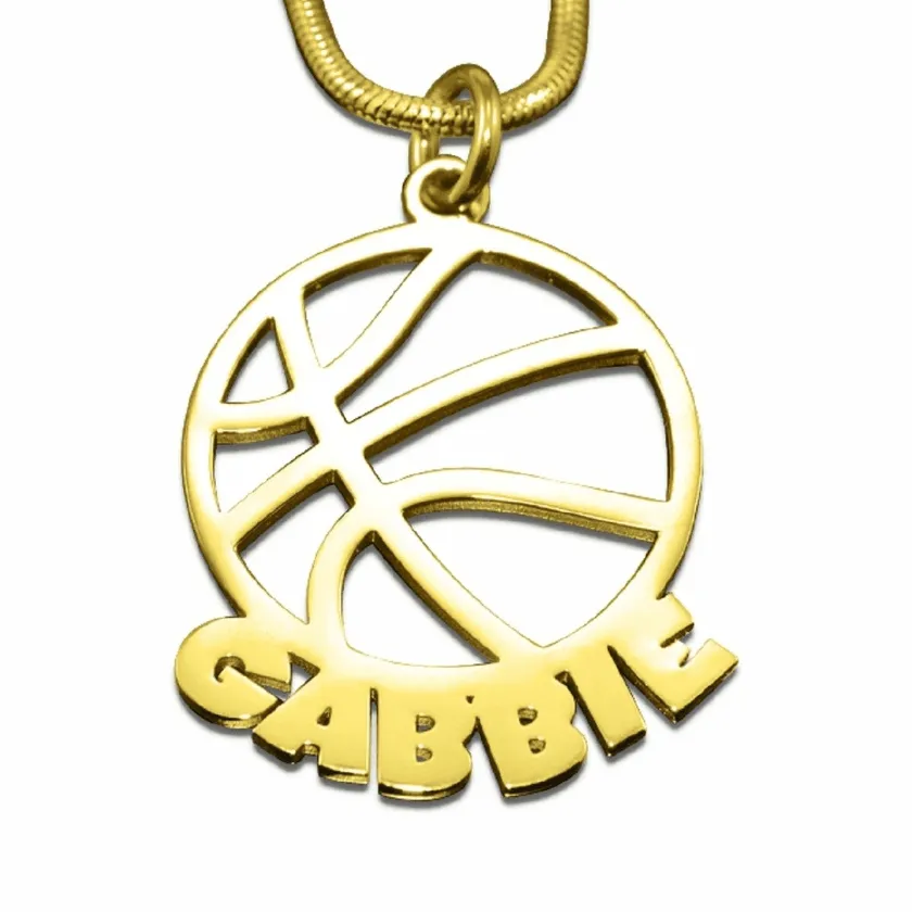 Basketball Name Necklace
