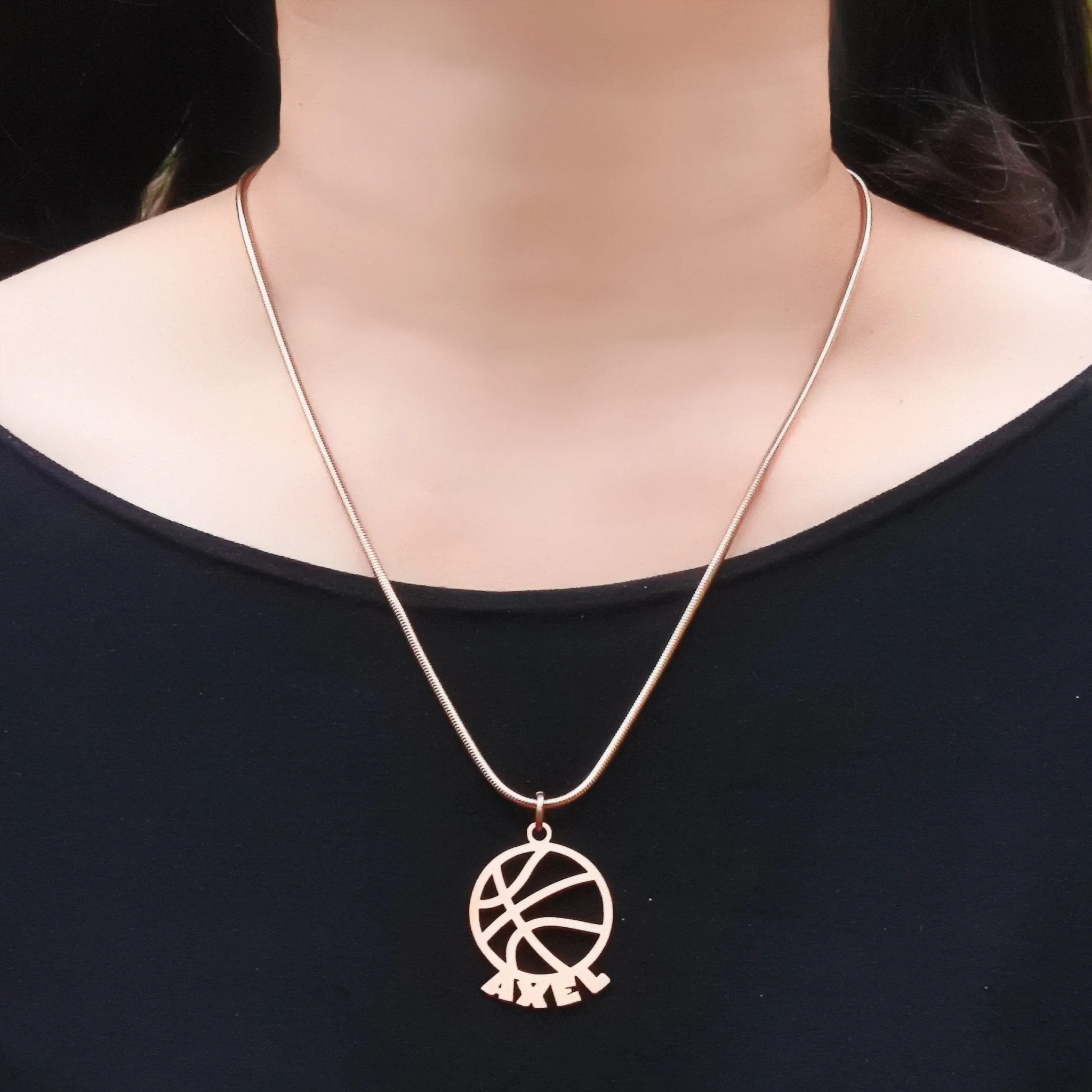 Basketball Name Necklace