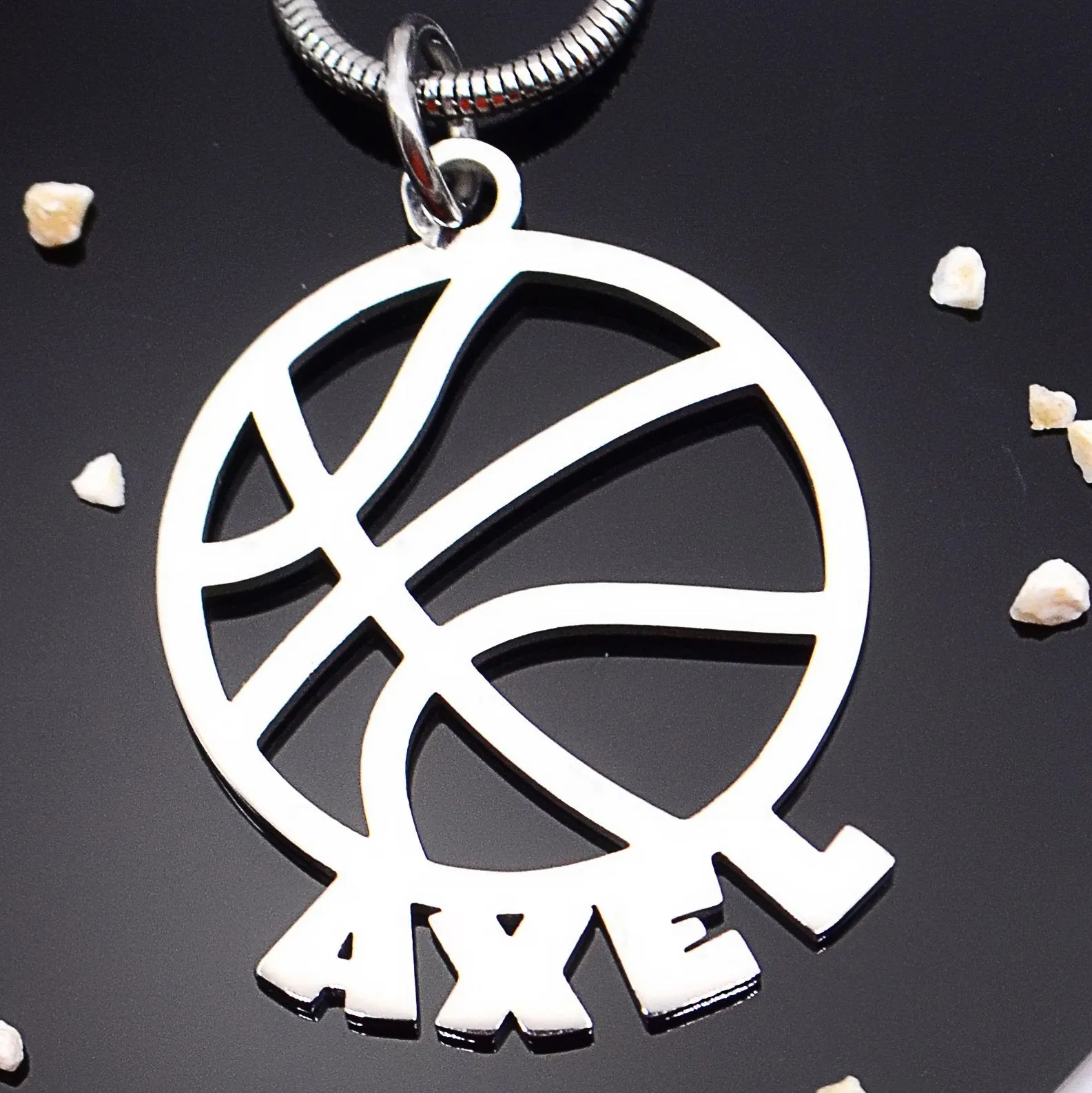 Basketball Name Necklace