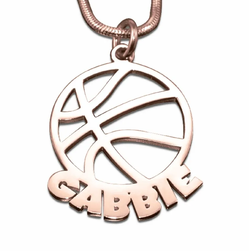 Basketball Name Necklace