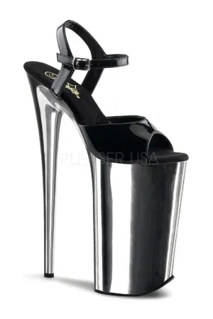 BEYOND-009 Platform Sandal  | Black Patent