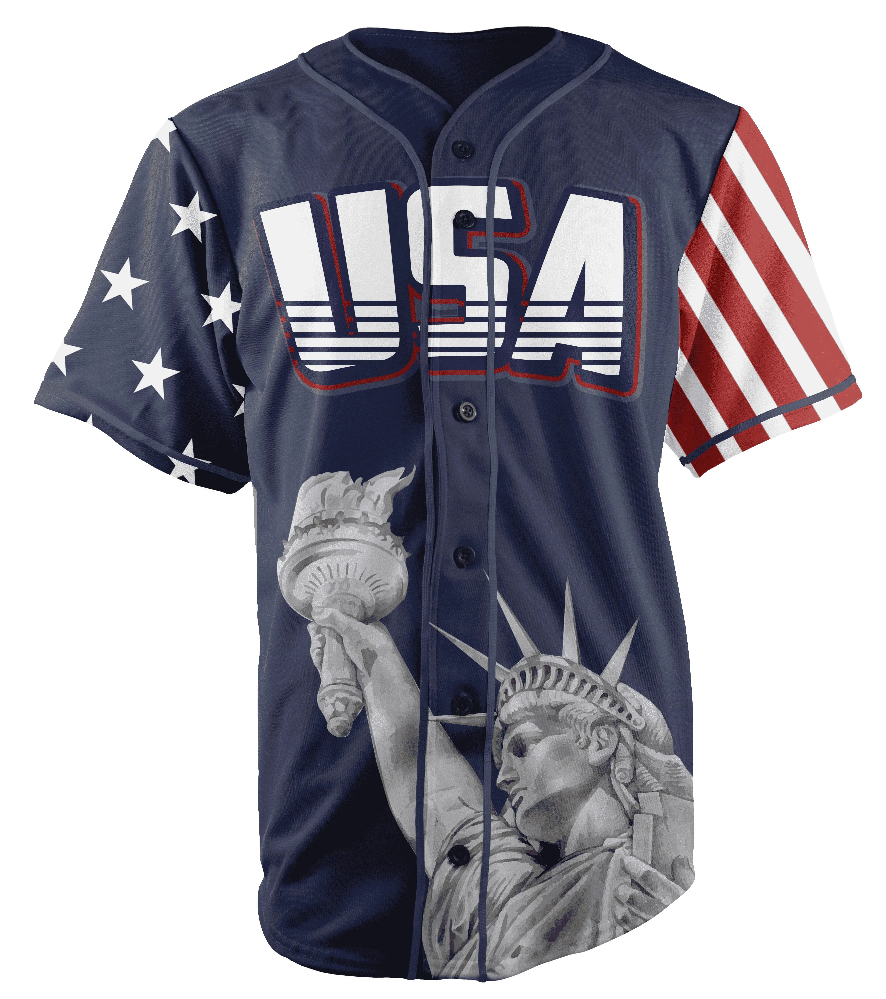Blue America #1 Baseball Jersey