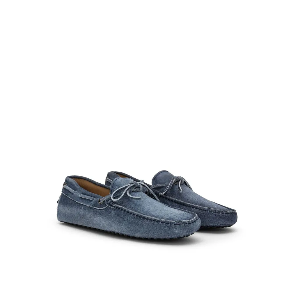 Blue Suede Leather Loafer
