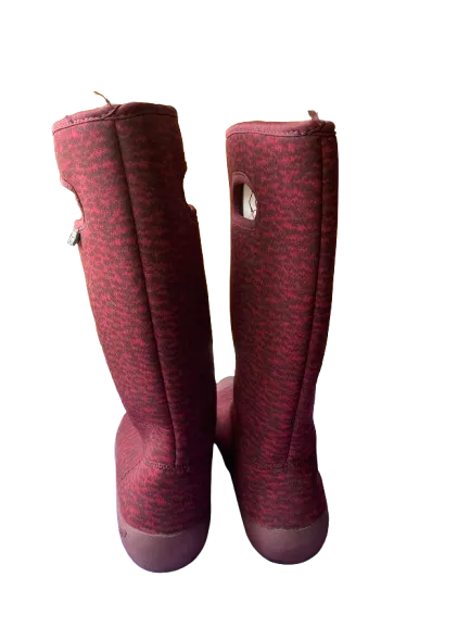 Bogs Waterproof Summit Knit Burgundy Boots