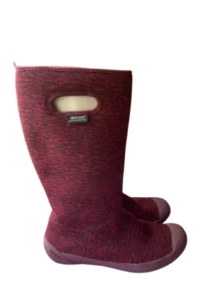 Bogs Waterproof Summit Knit Burgundy Boots