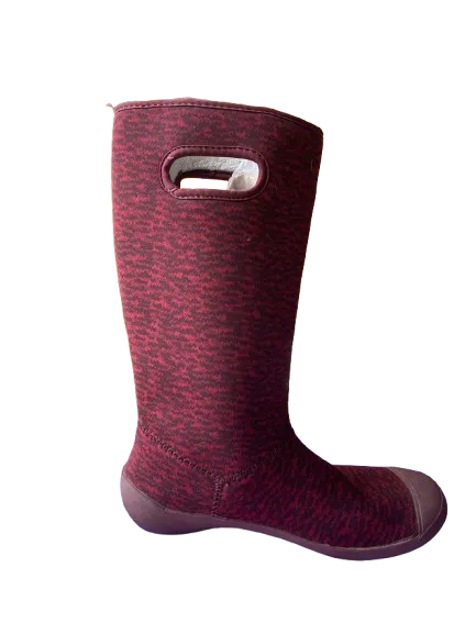 Bogs Waterproof Summit Knit Burgundy Boots