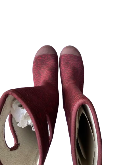 Bogs Waterproof Summit Knit Burgundy Boots