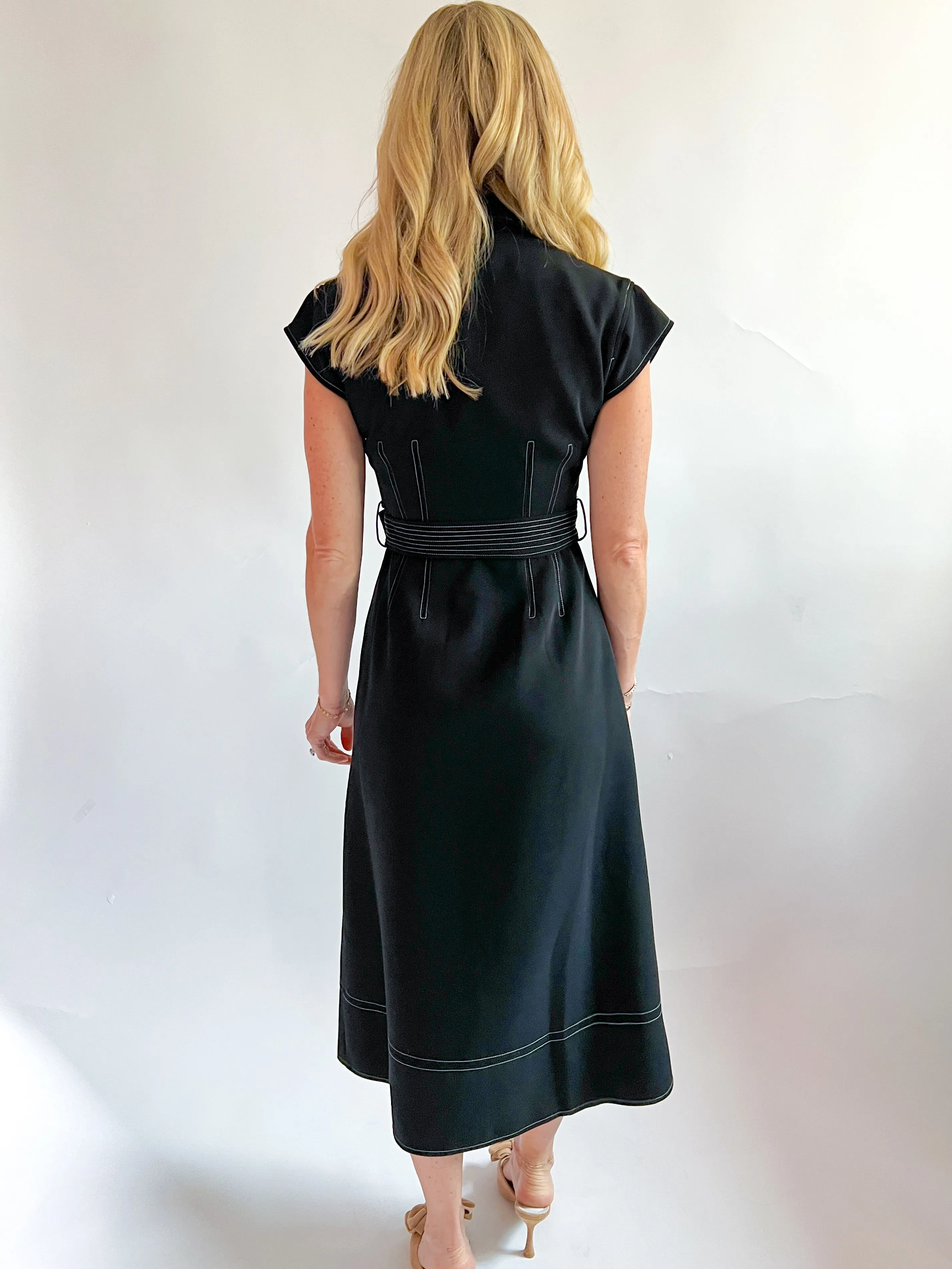 Bold Stitch Midi Dress