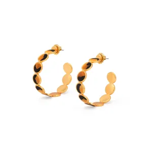 Brackish Coleen Pheasant Feather Hoop Earring