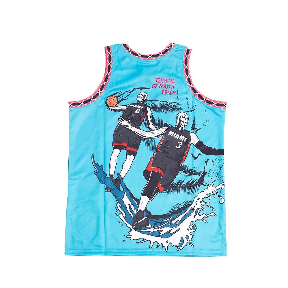 BRAND X REAPERS OF SOUTH BEACH BASKETBALL JERSEY (LIGHT BLUE)