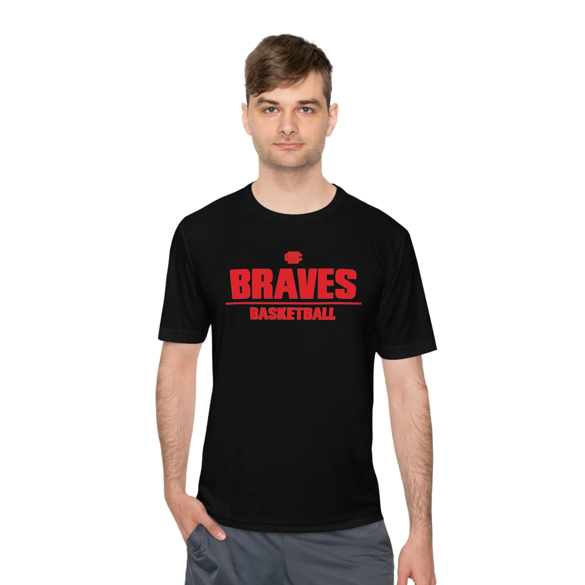 Braves Basketball Moisture Wicking Tee