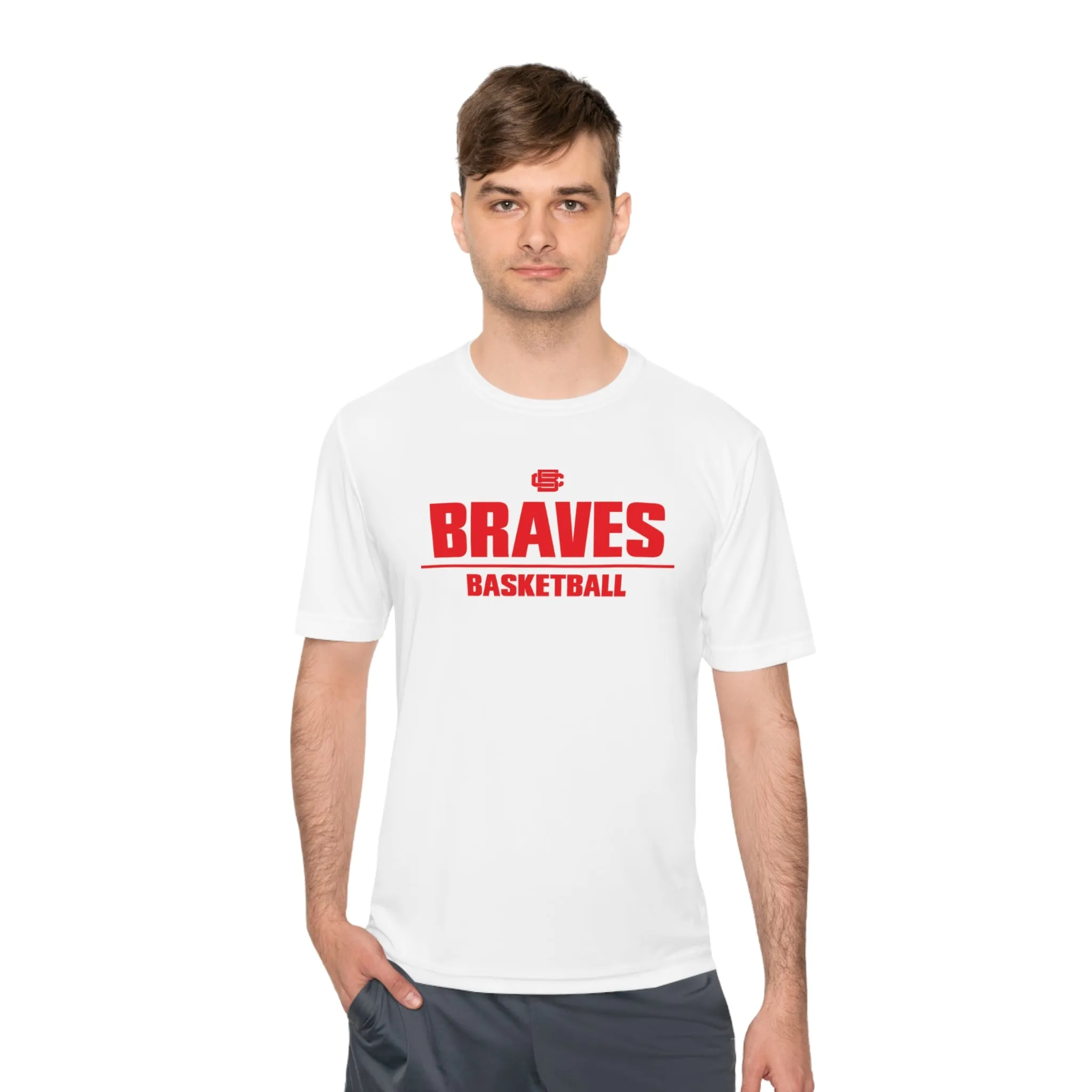 Braves Basketball Moisture Wicking Tee