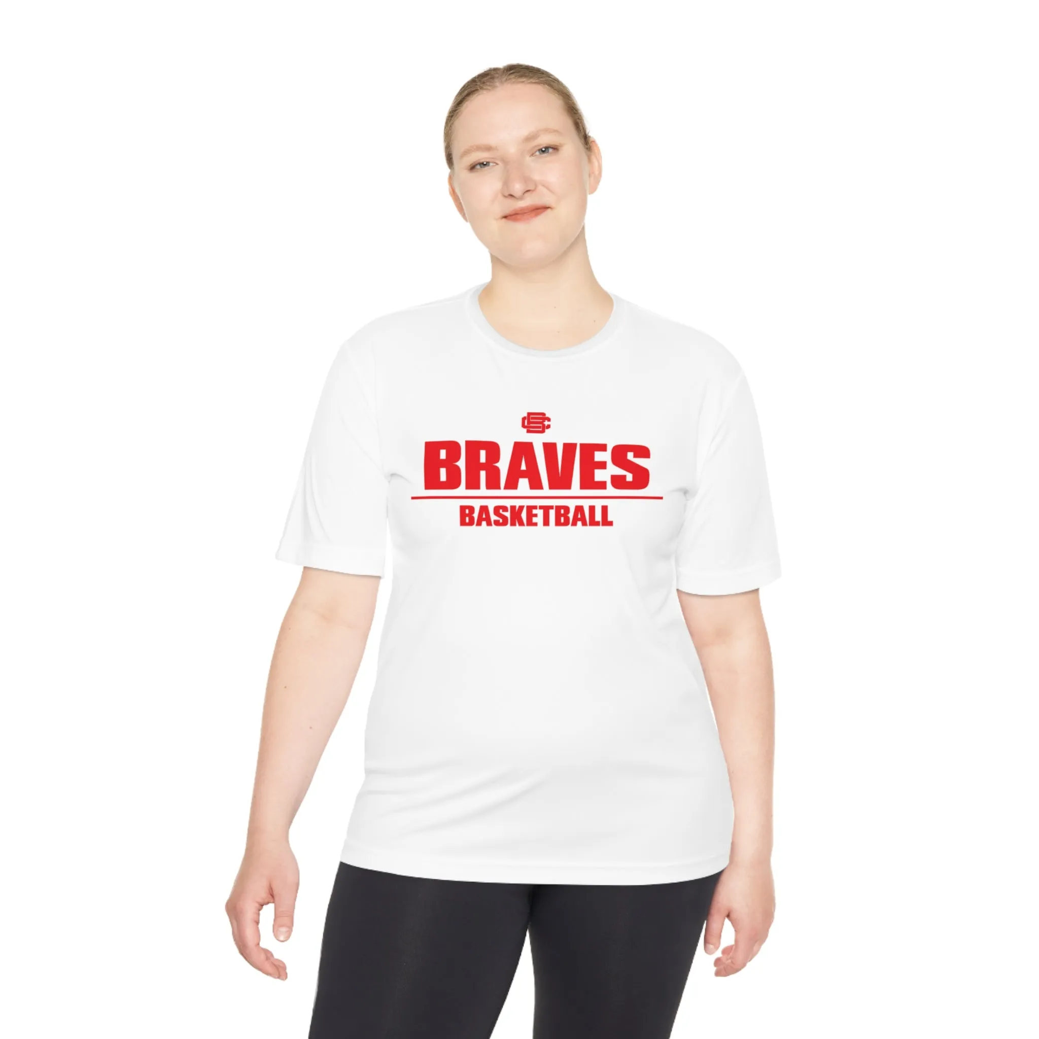 Braves Basketball Moisture Wicking Tee
