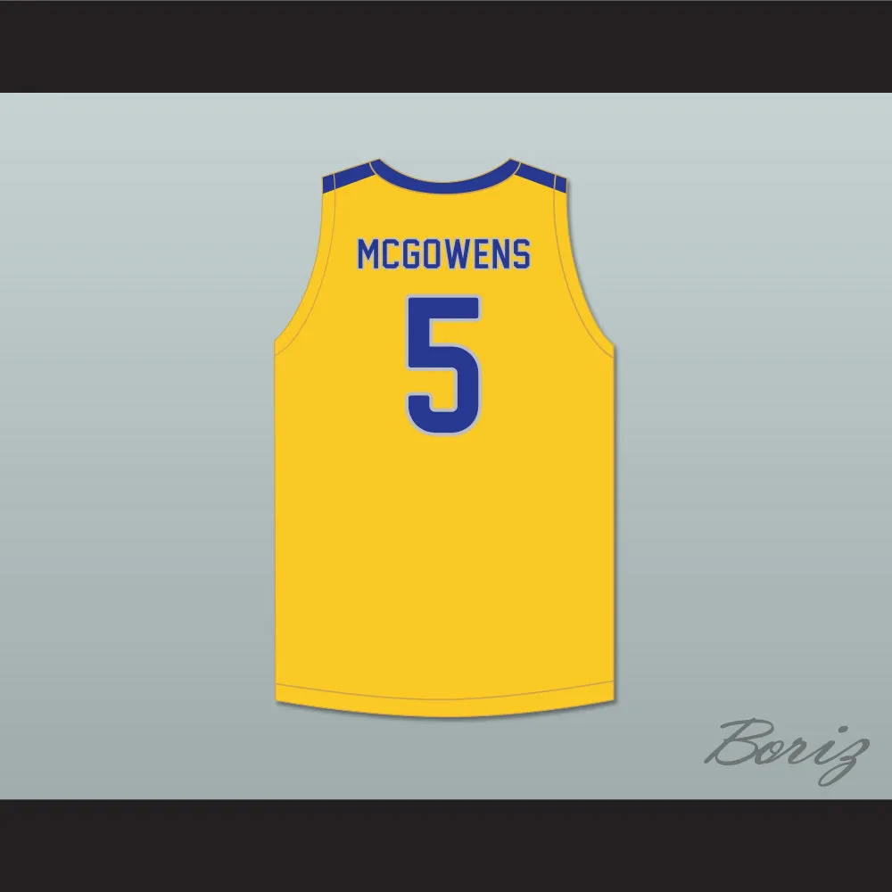 Bryce McGowens 5 Wren High School Hurricanes Yellow Basketball Jersey 2