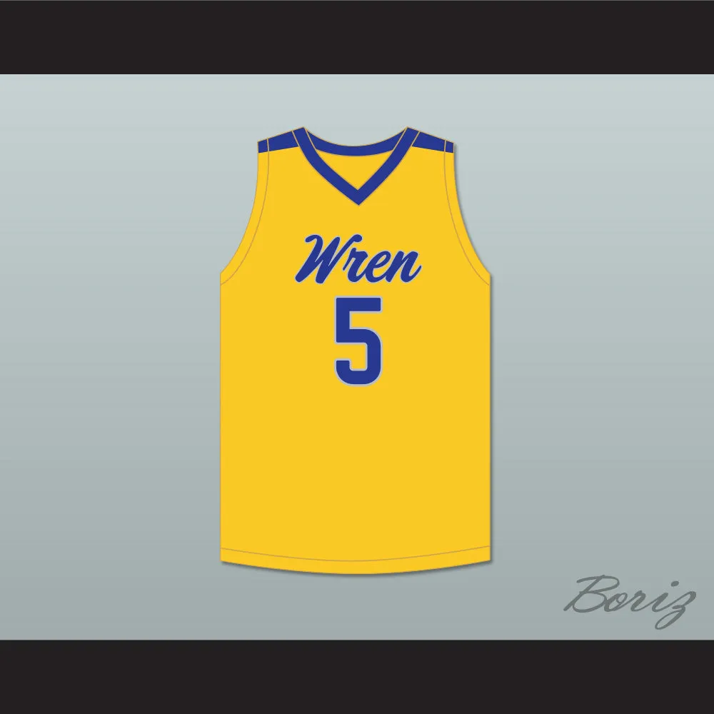 Bryce McGowens 5 Wren High School Hurricanes Yellow Basketball Jersey 2