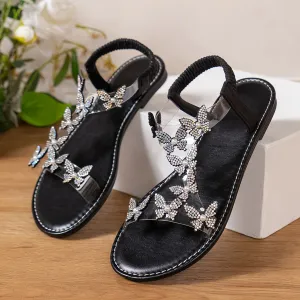 Butterfly Chic Rhinestone Flats