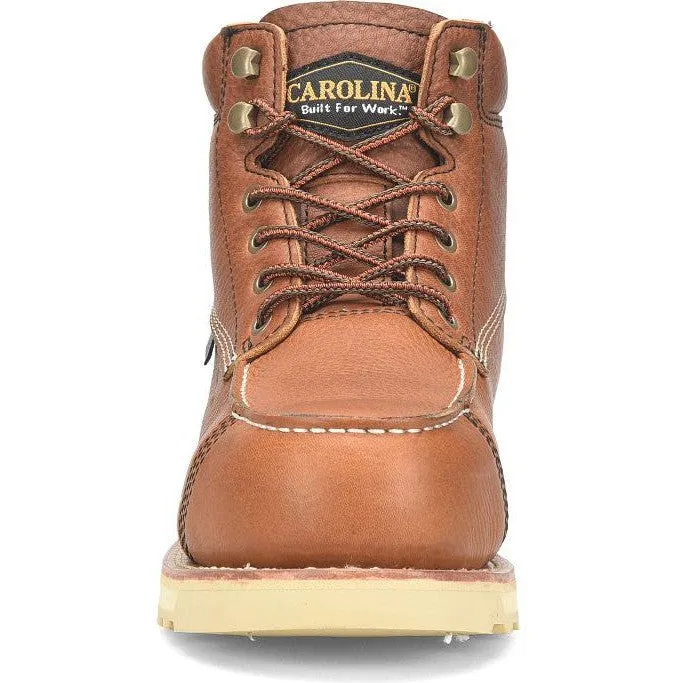 Carolina Men's Staple Gun 6" Steel Toe Waterproof Work Boot -Tan- CA7070