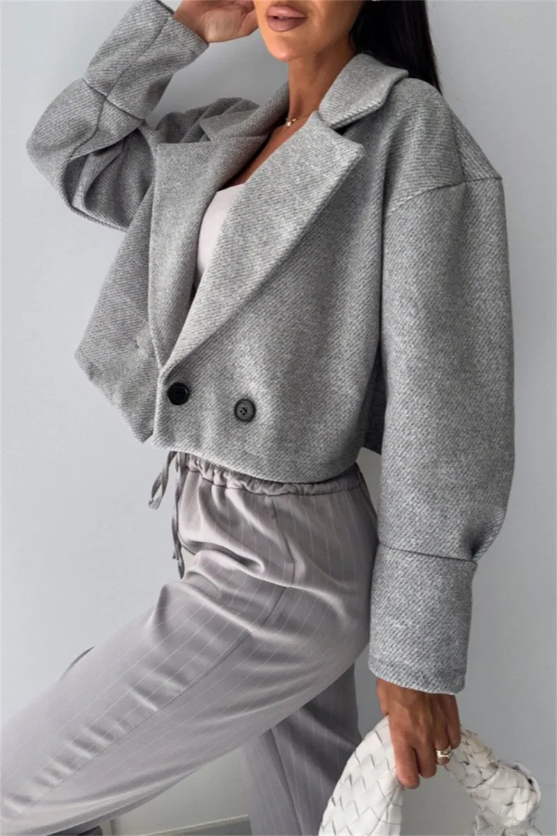 Casual Cardigan Turndown Collar Outerwear(4 Colors)