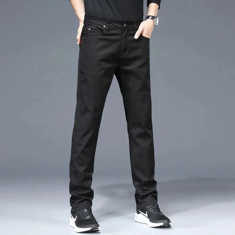 Casual Pants Men - Fashion Khaki Cotton Straight Trousers