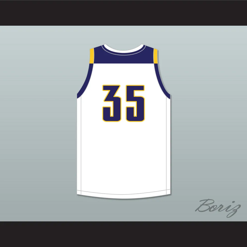 Christian Koloko 35 Birmingham High School Patriots White Basketball Jersey 1