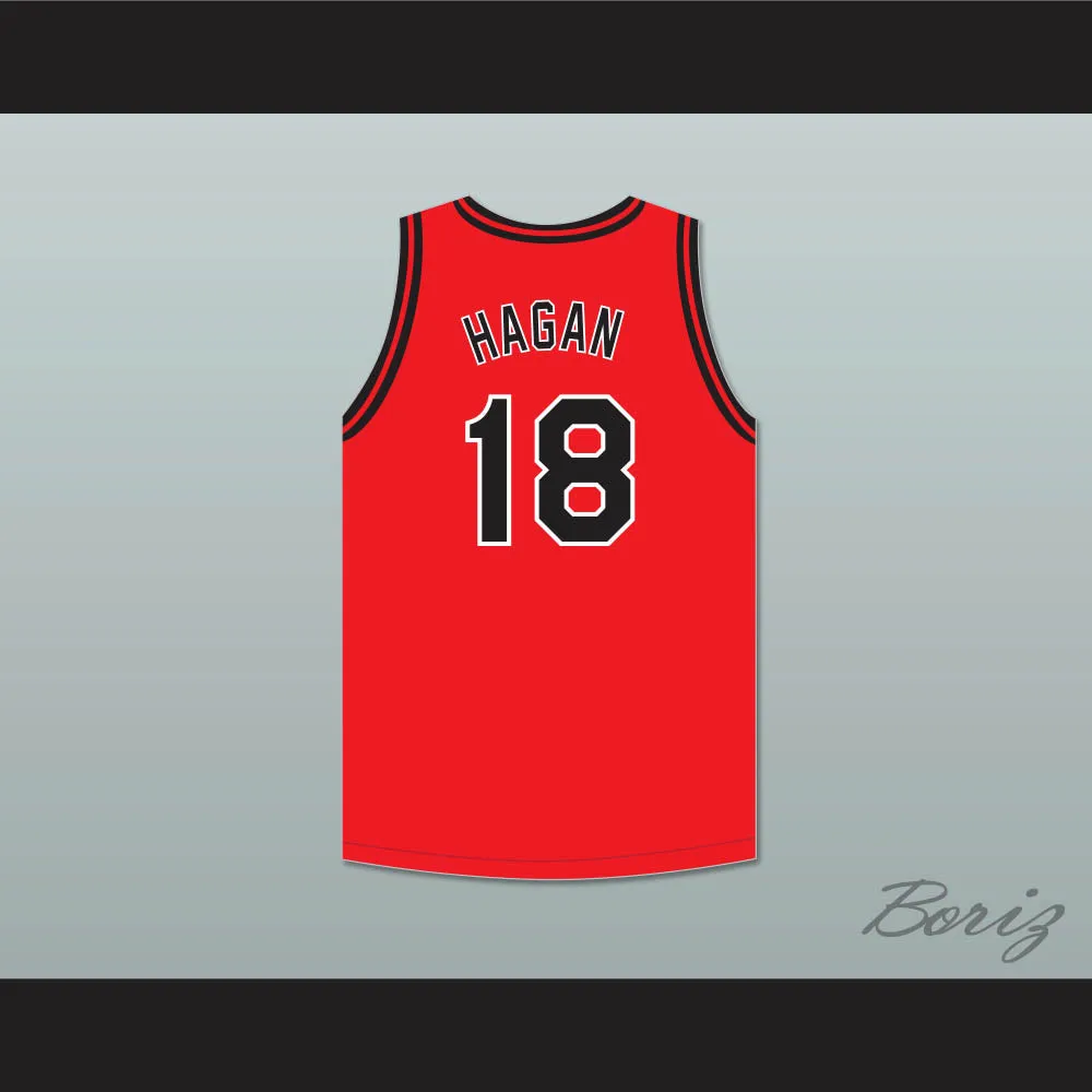 Cliff Hagan 18 Owensboro High School Red Devils Red Basketball Jersey 1