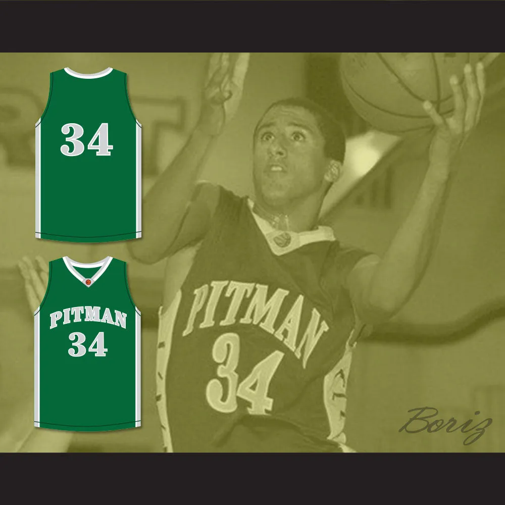Colin Kaepernick 34 John H. Pitman High School Pride Green Basketball Jersey 1