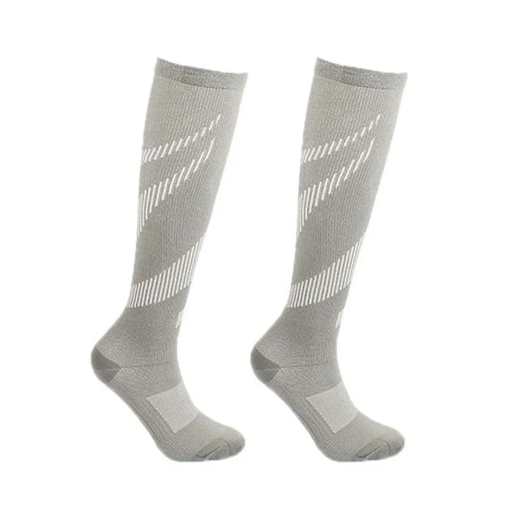 ContiNent 33 Compression Stockings Blood Circulation Promotion Slimming Compression Socks Anti-Fatigue Comfortable Solid Color Socks