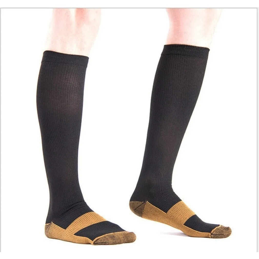 ContiNent 33 Compression Stockings Blood Circulation Promotion Slimming Compression Socks Anti-Fatigue Comfortable Solid Color Socks