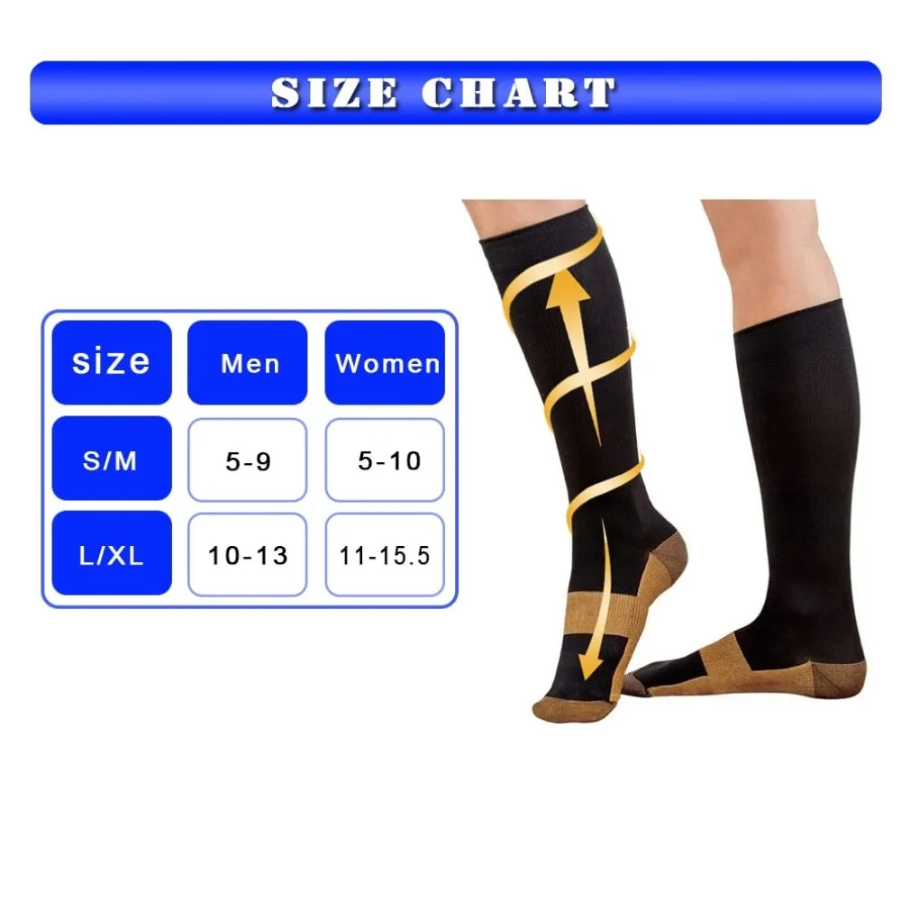 ContiNent 33 Compression Stockings Blood Circulation Promotion Slimming Compression Socks Anti-Fatigue Comfortable Solid Color Socks