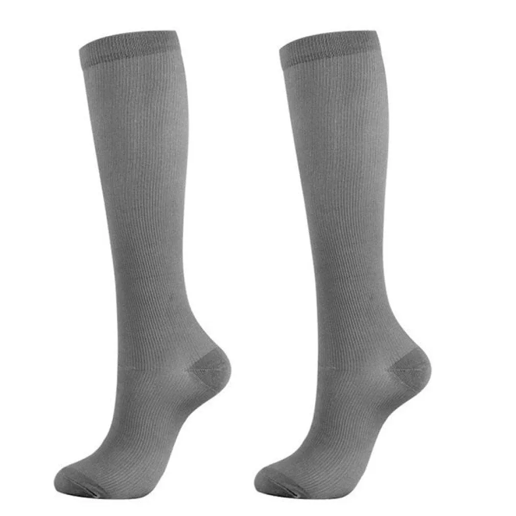 ContiNent 33 Compression Stockings Blood Circulation Promotion Slimming Compression Socks Anti-Fatigue Comfortable Solid Color Socks