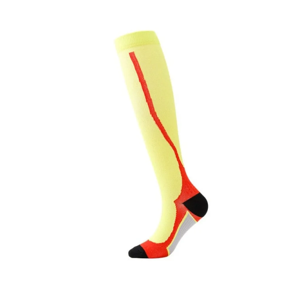 ContiNent 33 Compression Stockings Blood Circulation Promotion Slimming Compression Socks Anti-Fatigue Comfortable Solid Color Socks