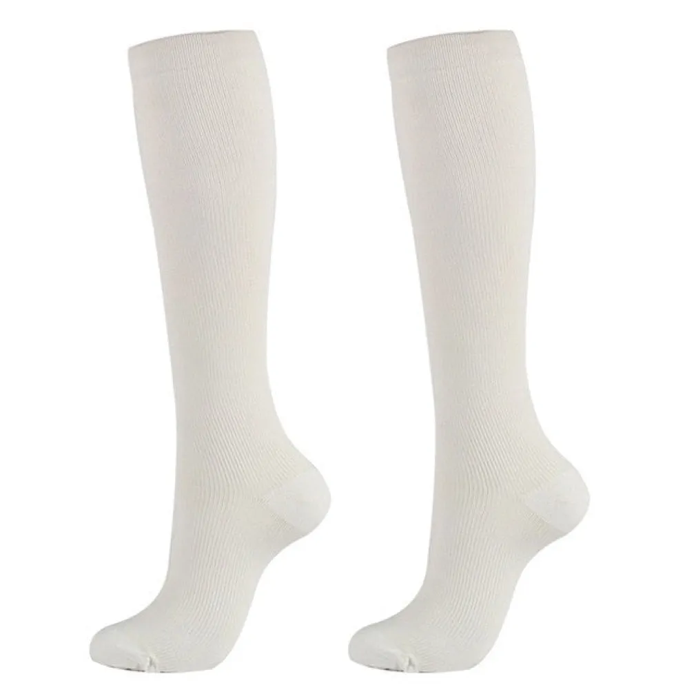 ContiNent 33 Compression Stockings Blood Circulation Promotion Slimming Compression Socks Anti-Fatigue Comfortable Solid Color Socks