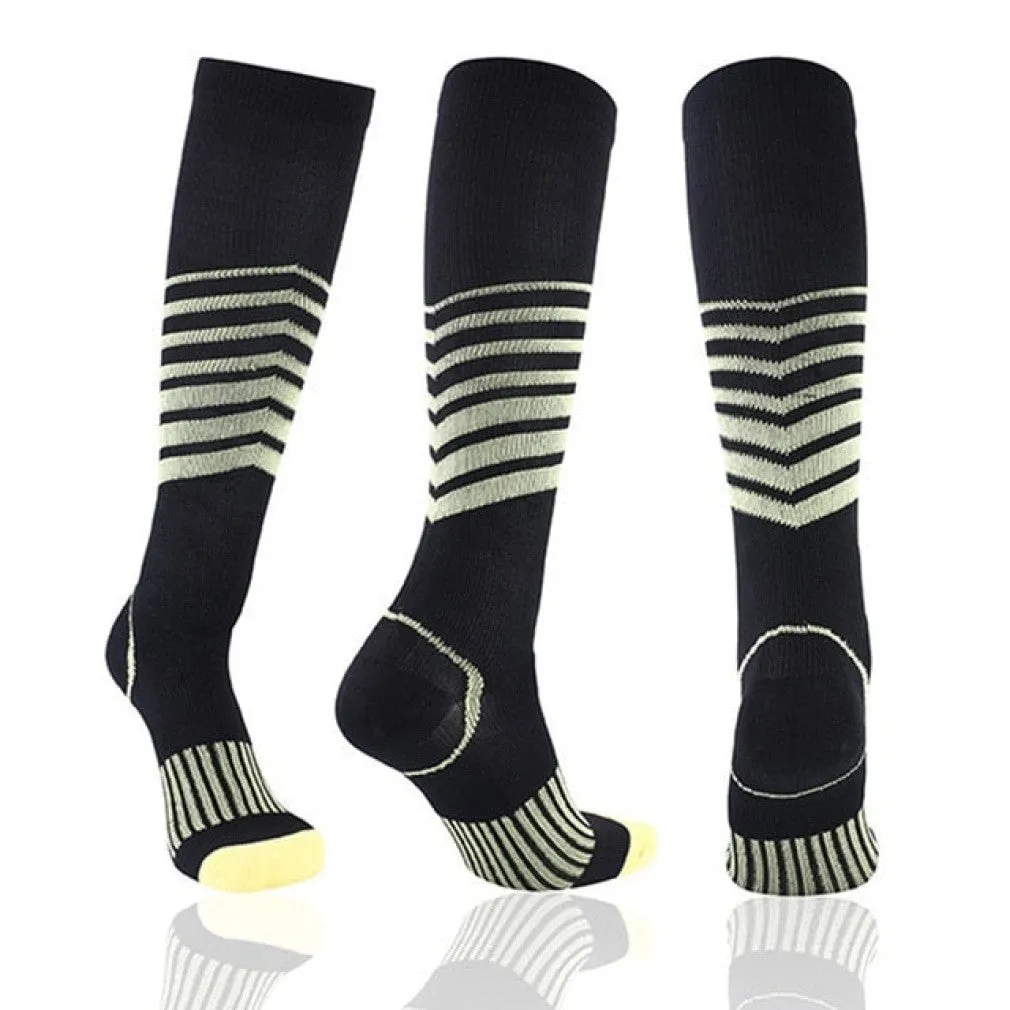 ContiNent 33 Compression Stockings Blood Circulation Promotion Slimming Compression Socks Anti-Fatigue Comfortable Solid Color Socks
