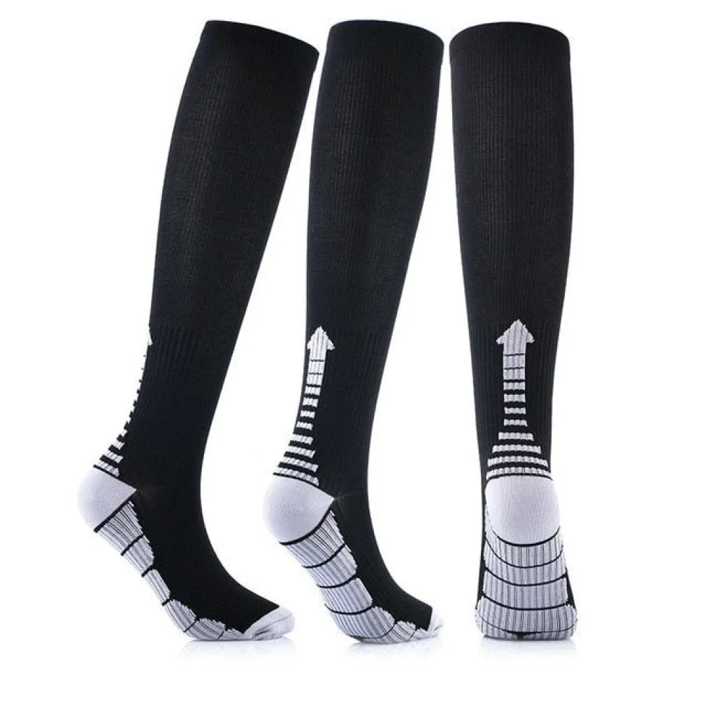 ContiNent 33 Compression Stockings Blood Circulation Promotion Slimming Compression Socks Anti-Fatigue Comfortable Solid Color Socks