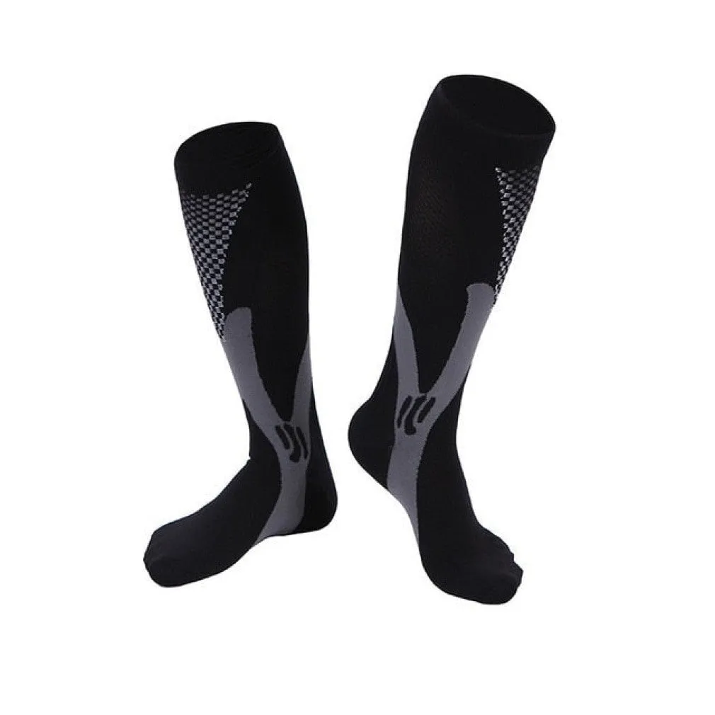 ContiNent 33 Compression Stockings Blood Circulation Promotion Slimming Compression Socks Anti-Fatigue Comfortable Solid Color Socks