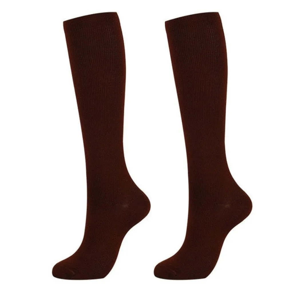 ContiNent 33 Compression Stockings Blood Circulation Promotion Slimming Compression Socks Anti-Fatigue Comfortable Solid Color Socks