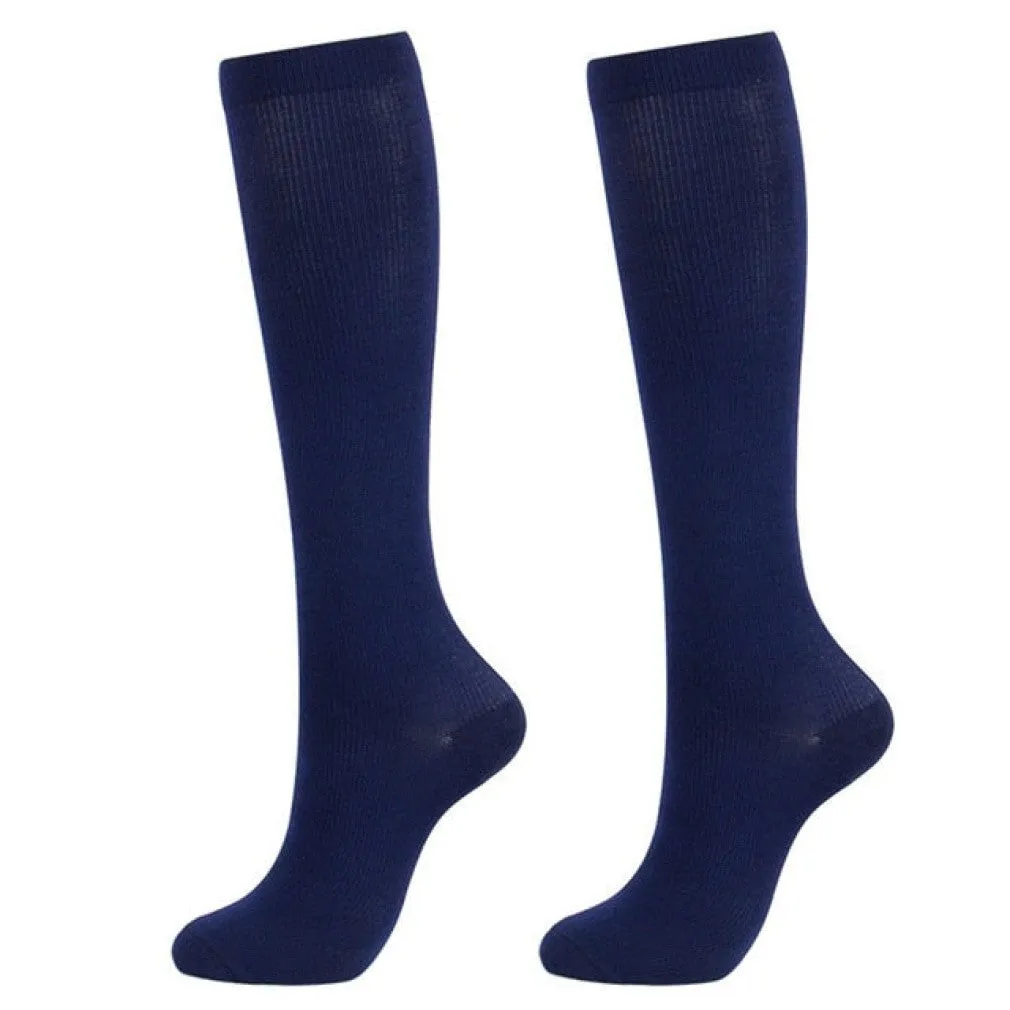 ContiNent 33 Compression Stockings Blood Circulation Promotion Slimming Compression Socks Anti-Fatigue Comfortable Solid Color Socks