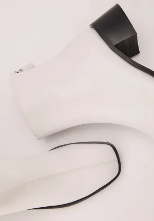 Coralie-Cuir Lisse Blanc
