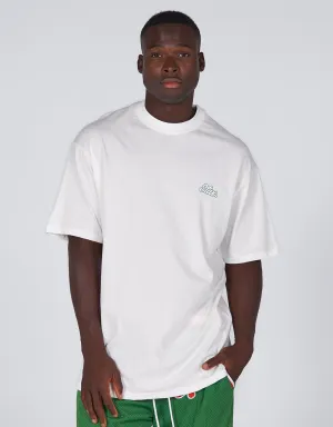 Court Drip Basketball Tee - White & Green