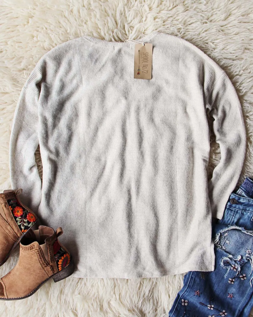 Cozy Tie Thermal in Oatmeal